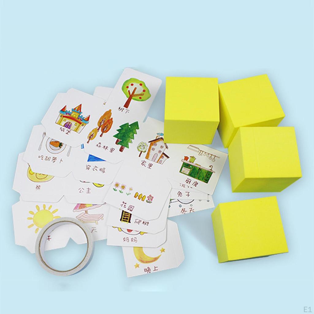Foam Language Games Learning Toy Multicolor Sided Blank for Classroom Teaching Aids