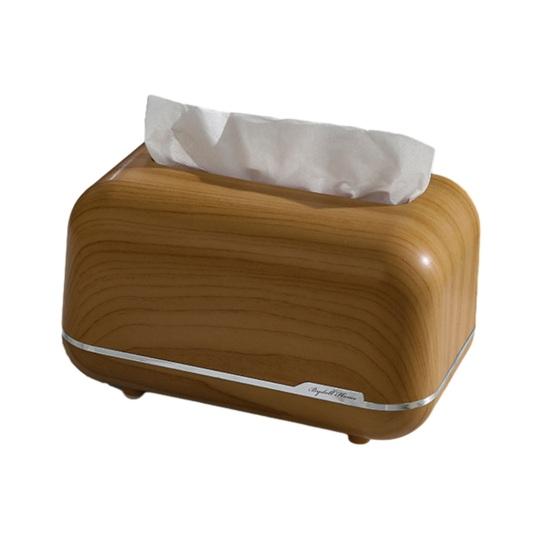 Tissue Box Magnetic Opening Closing Automatic Lifting Spring Smooth Paper Pull Tissue Container Classic Style Tissue Dispenser светло-коричневого