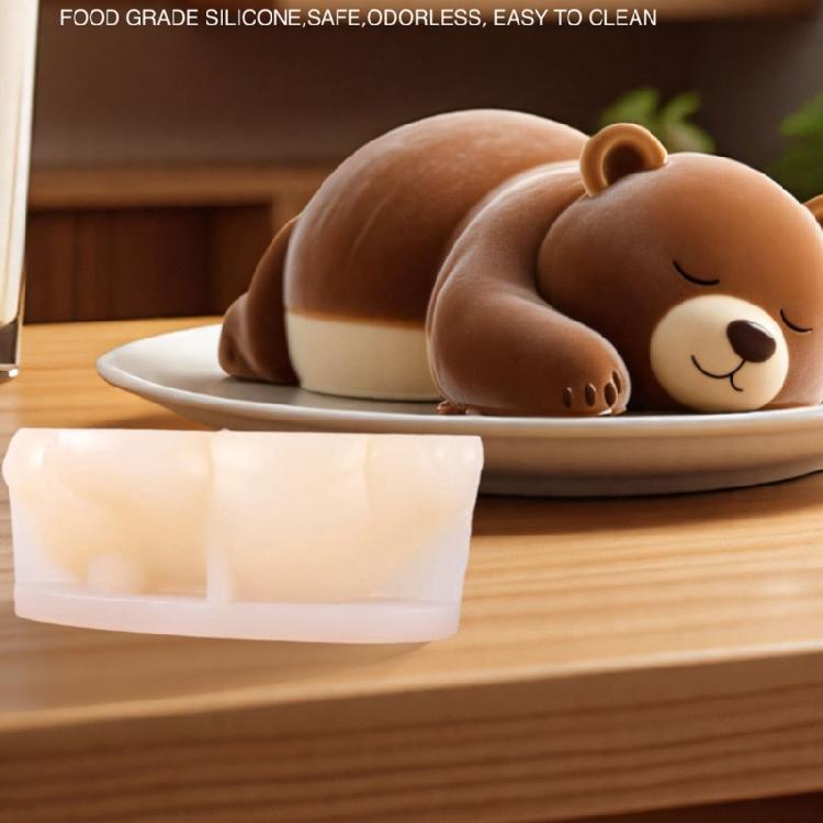 Efficient Ice Cubes Molds Food Safe Silicone With Lovely Bear Shape For Cocktails Dessert Presentation