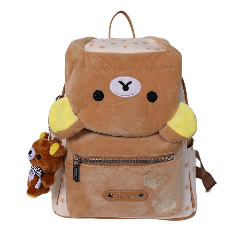 Schoolbag1011 new cartoon bear backpack Korean version soft girl style large capacity student schoolbag casual versatile backpack female