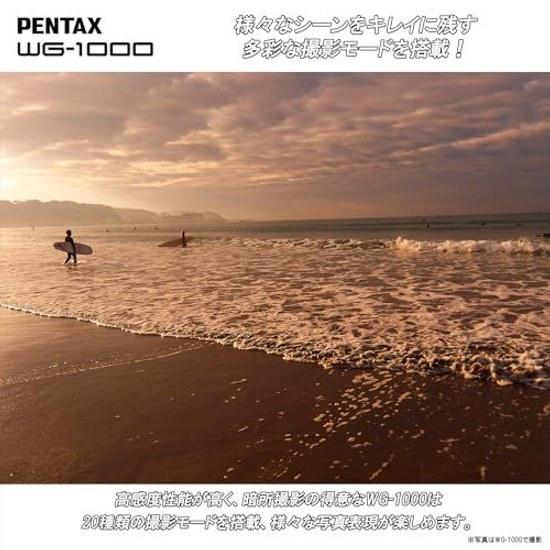 PENTAX WG-1000 Gray Professional Waterproof Digital Camera 15m (Continuous 1 Hour) 2m Shock Resistant Dustproof Specification 2153