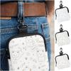 Large Capacity Cute Cat Print Portable Coin Purse Faux Leather Waterproof Mini Earphone Case with Key Ring Multifunctional