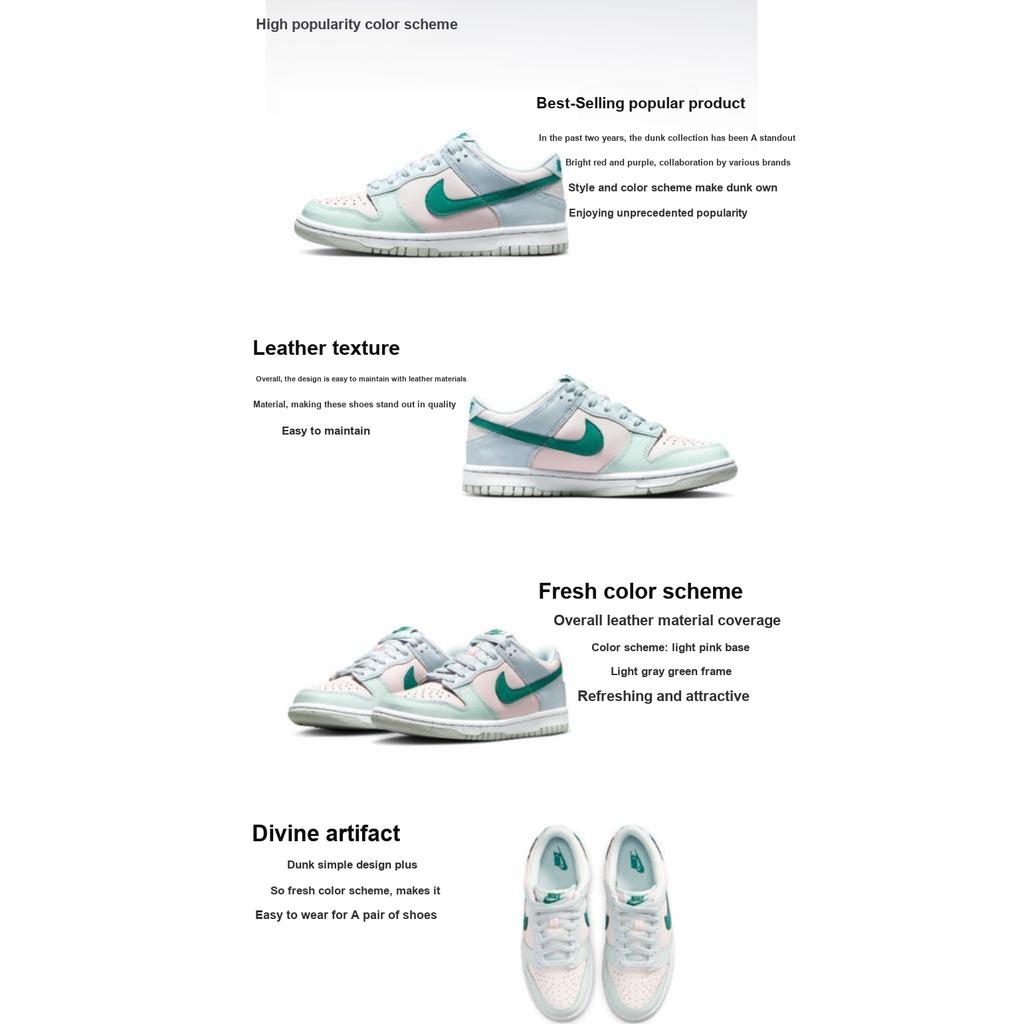 Nike Dunk Low GS Mineral Teal Kids Sneakers Grey Football-Grey Pearl-Pink FD1232-002