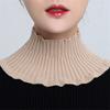 Detachable Knitted Turtleneck Fake Collar For Women Neck Warmer Autumn Winter Warm Cover Head Neck Knitting False Collar