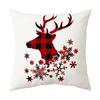 Christmas home decoration pillow cover Merry Christmas Snowman Christmas tree plaid printed cushion cover Sofa room decoration