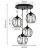 BLACK WIRE HANGING LAMP LOFT LED CHANDELIER