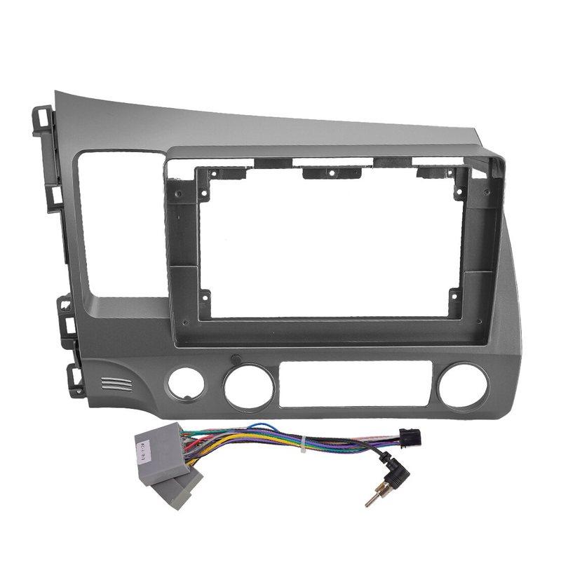 10.1'' Car Radio Stereo Dash Fascia Frame Panel Trim with Harness Fit for Honda Civic 2006-2011