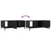 Vidaxl Coffee Table, Black, 102X50X40 Cm, Wood-Based Material