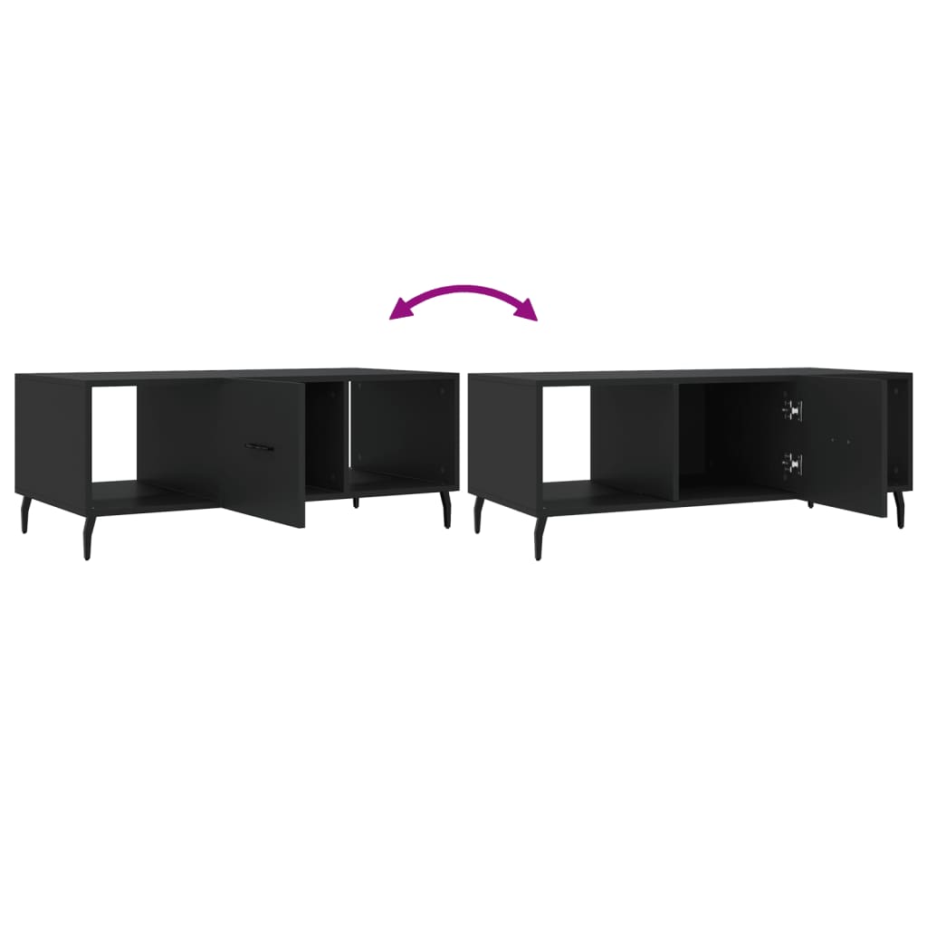 Vidaxl Coffee Table, Black, 102X50X40 Cm, Wood-Based Material
