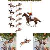 Stylish Retro Acrylic Car Pendant For Equestrian Enthusiasts And Festive Decor