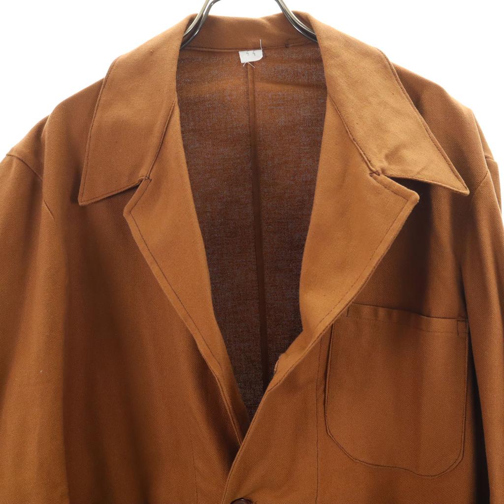 VINTAGE 70s Open color Work jacket Brown Men's Used