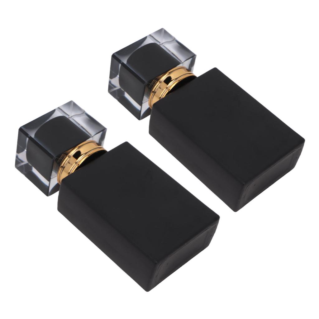 2 stücke Glas Spray Parfüm Flasche Dicht Gloden Zerstäubung Düse Parfüm Flasche Zerstäuber Schwarz