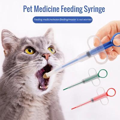 Applicatore di pillole per animali domestici Gatti Cani Siringa Alimentatore per medicinali Forniture repellenti per insetti Pillole con clip Gatti e cani Alimentatore per acqua per animali domestici