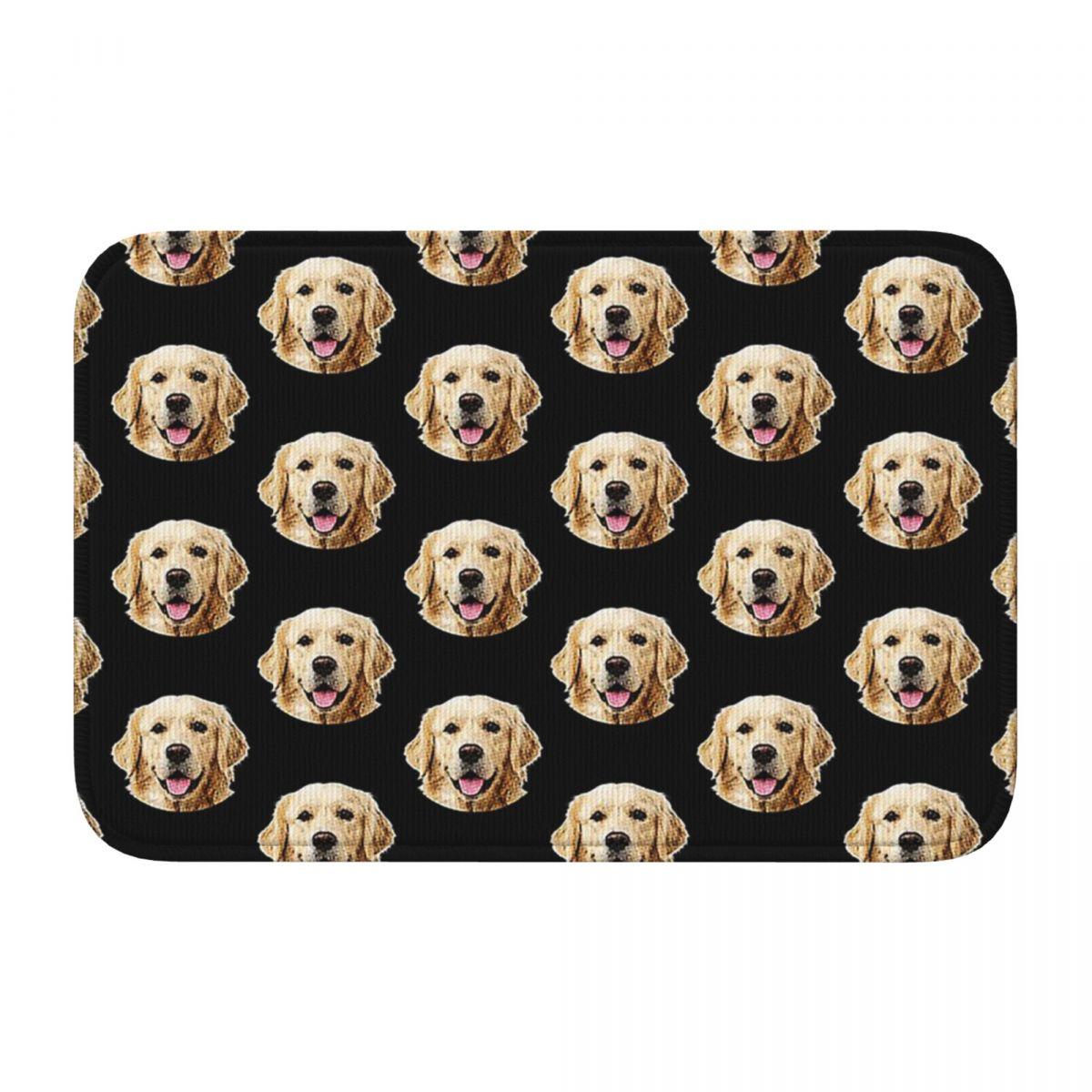 Grappig Golden Retriever Gezicht Portret Deurmat Keuken Entree Huis Vloermat Antislip Tapijt Kleed voor Woonkamer Voetmat Matten 40x60 cm