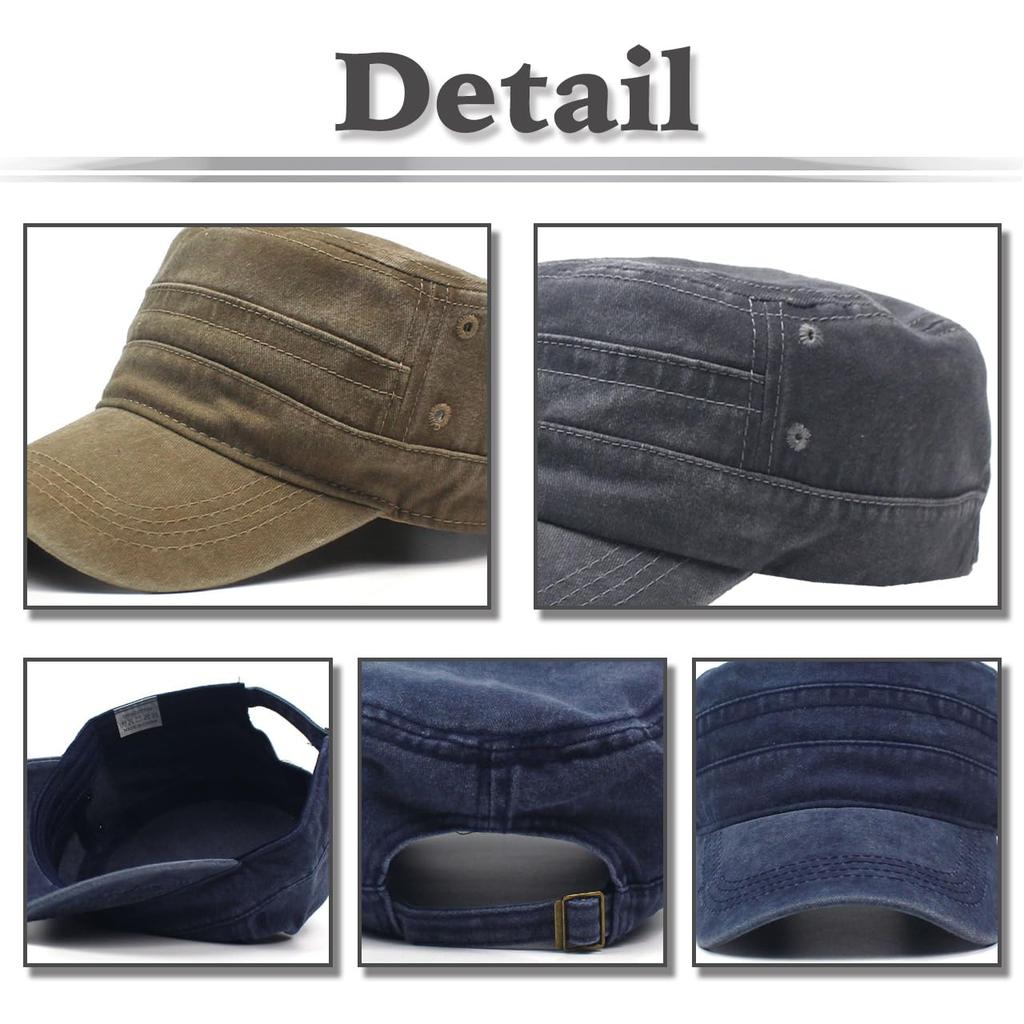 Military Work CZ292 [White Fang] Hat, Cap, Stylish, Fashionable, Denim, Men's, Women's, (Dark Gray)