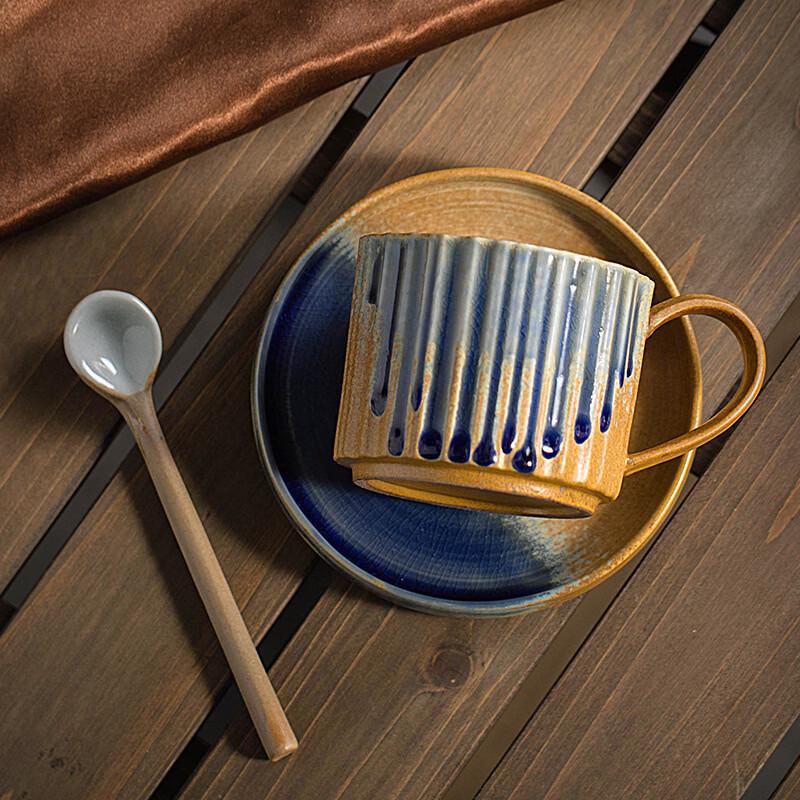 OLOEY European Retro Light Luxury Ceramic Coffee Cup Set