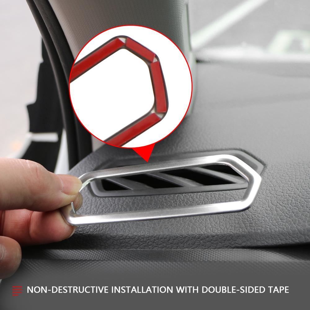 Car Dashboard Front AC Air Conditioning Outlet Vents Frame Cover Trim for VW Volkswagen T-Cross T Cross 2019 - 2023 Lhd Accessories