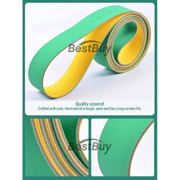 Perimeter 850mm-2100mm Yellow Green Nylon Sheet Flat Transmission Belt