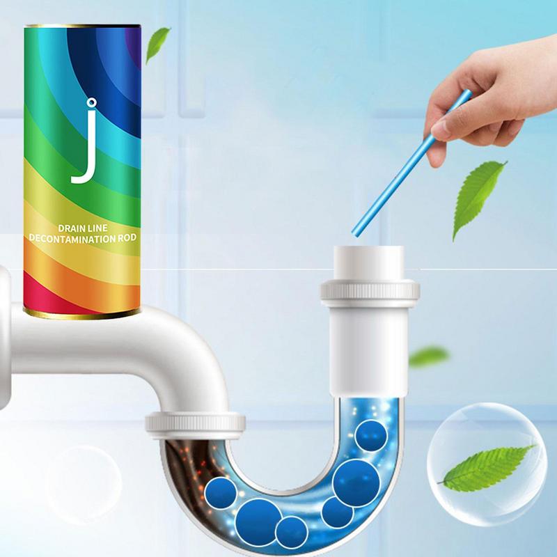 14 Pcs 20cm Solid Sani Sticks Oil Decontamination Kitchen Toilet Bathtub Drain Cleaner Sewer Pipe Eliminate Odor Clog Clean Rod China Mainland