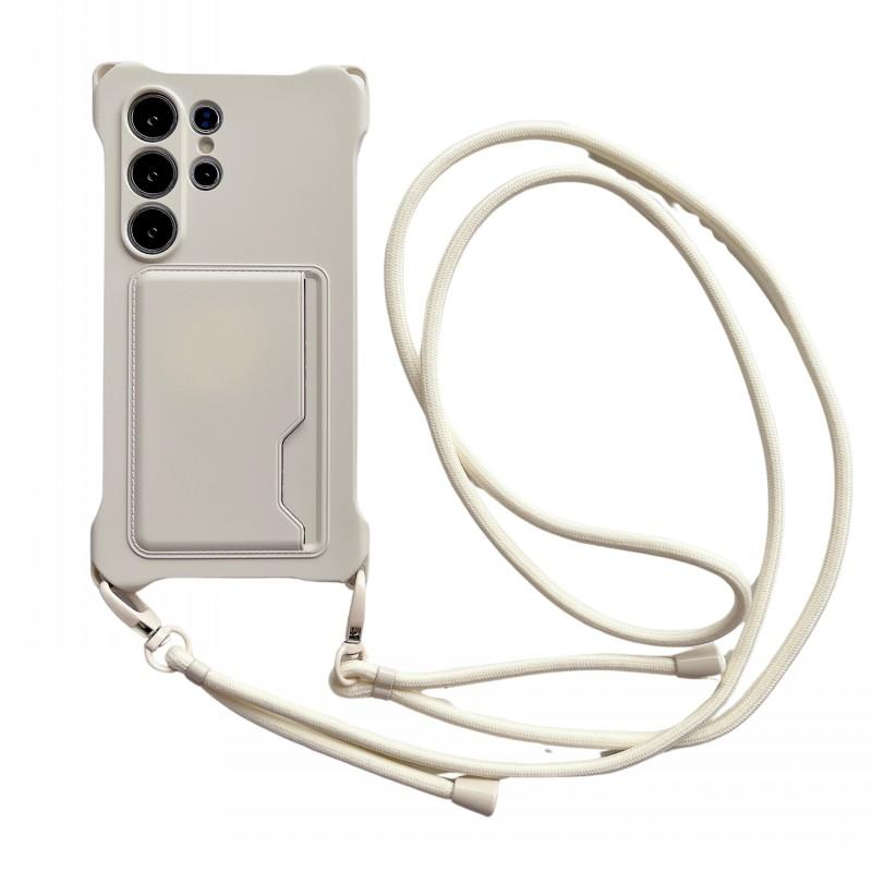 Strap Wallet Case For Samsung Galaxy S25 Ultra A35 A55 A15 A16 S24 FE S25 Plus Shockproof Card Slot Crossbody Neck Lanyard Cover
