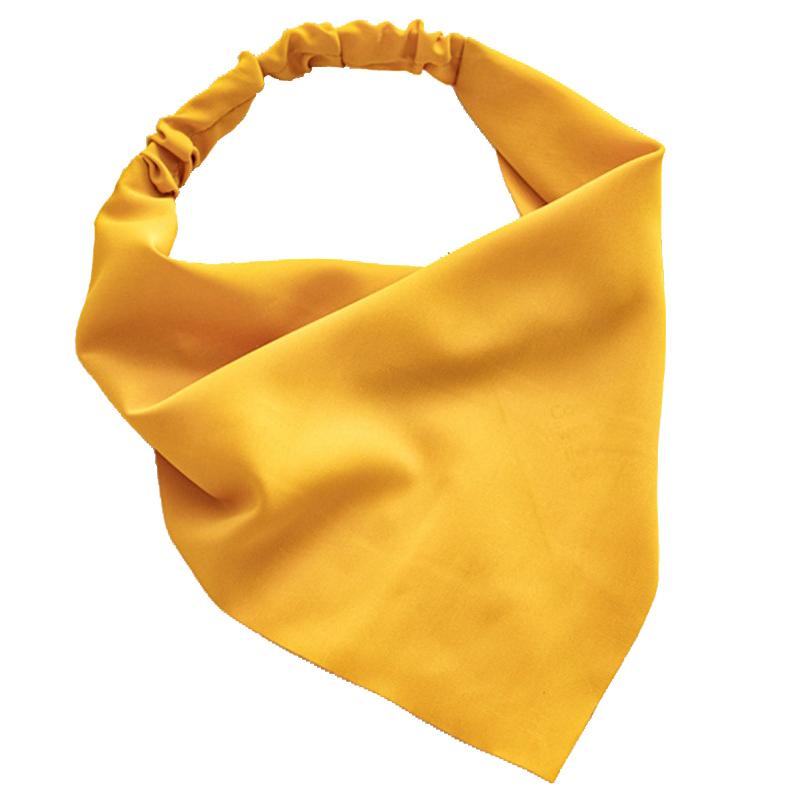 

Summer Solid Hair Scarf Scrunchies Vintage Triangle Bandana Hairband Headband Elastic Hair Bands Headwrap Hair Accessories імбирний