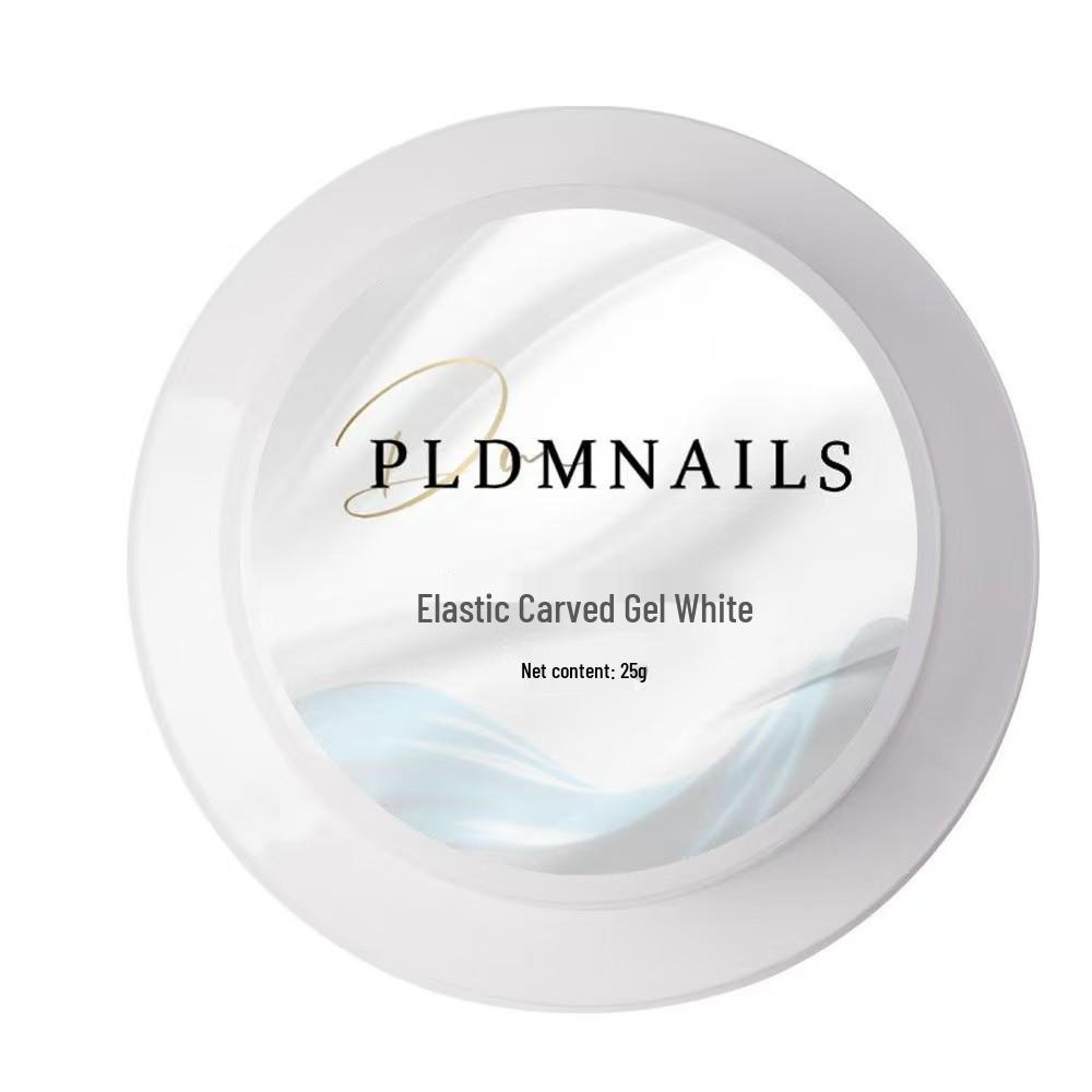 Xiaohongshu's Bestseller: Pure White Elastic 3D Carving Gel for Nail Art, No-Wipe Formula, Nail Salon Special.