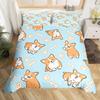 Cute Corgi Children'S Duvet Cover Puppy Bedding Set Kawaii Pet Animal Three-Piece Set