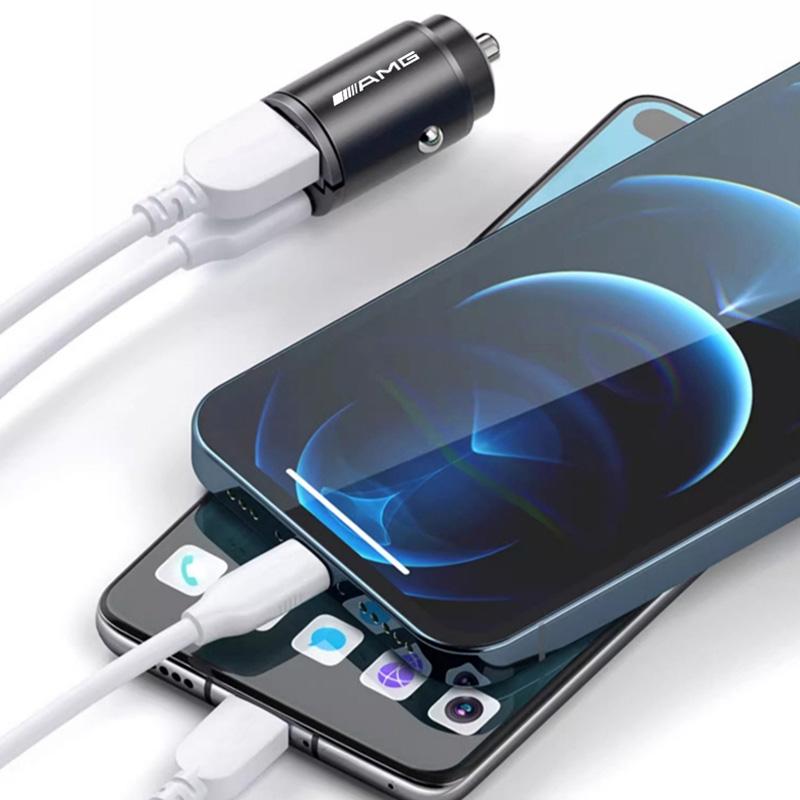 IXEA6 Car Lighter Adapter Fast Charger Type-C USB Ports Accessories For Mercedes Benz AMG GLE GLS CLA CLE GLC CLS GLA W223 Stickers