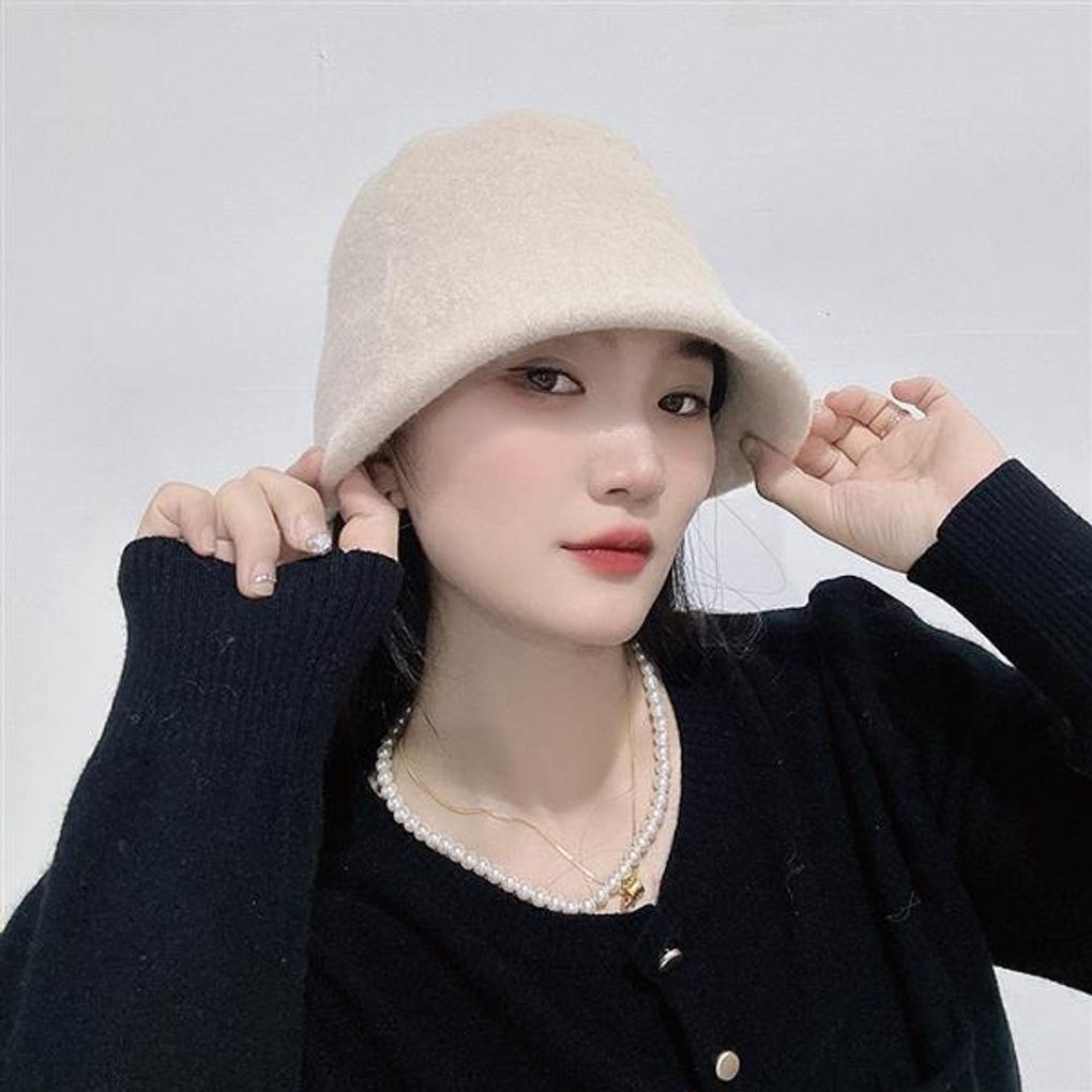 Diana Wool Bucket Hat (Beige)