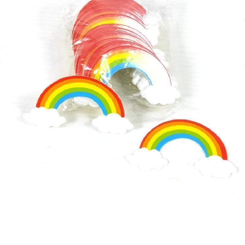 Beautiful Rainbow Cake Decoration Suitable Children Brithday Princess Crown Decor Pretty Butterfly Grass Cake Decorative Tools