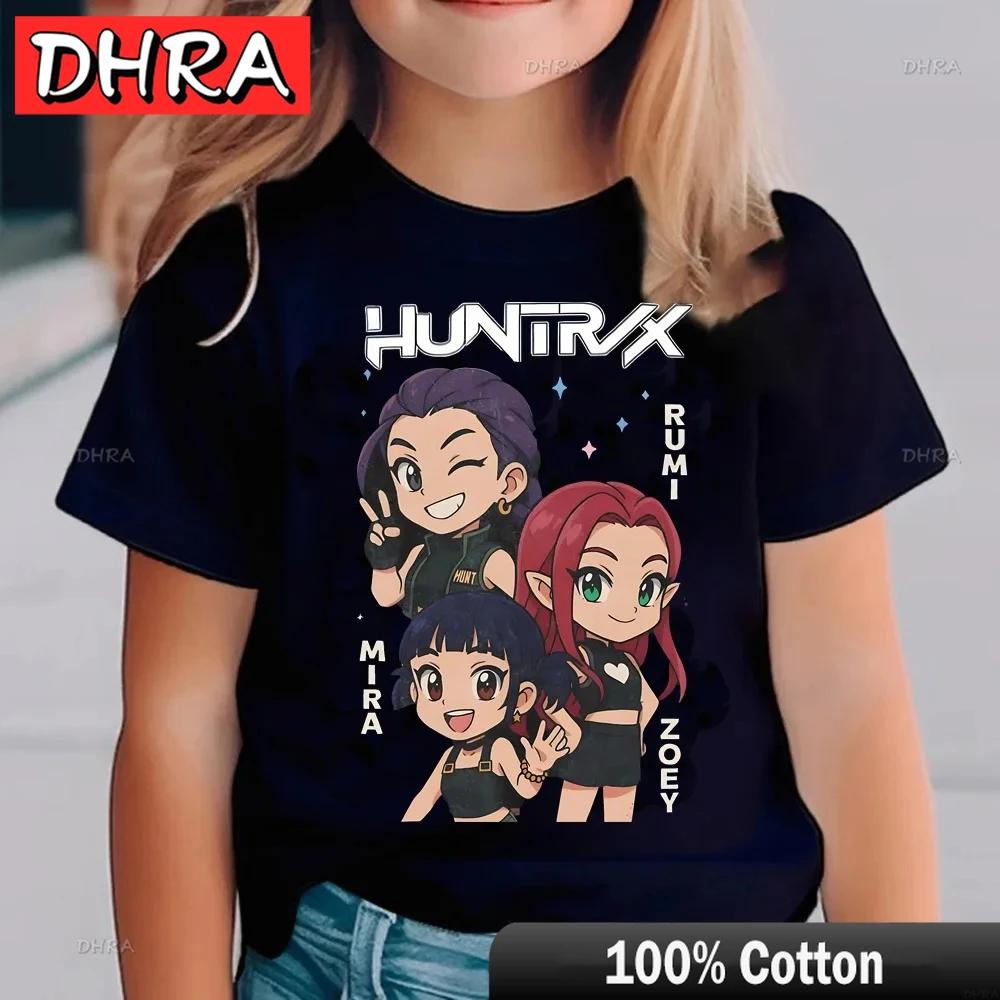 Cute K-pop Demon Hunters Rumi Mira Zpey Film Graphic T-Shirt Men Women Harajuku Y2k Tops Fashion Casual Sweatshirt Unisex Tees