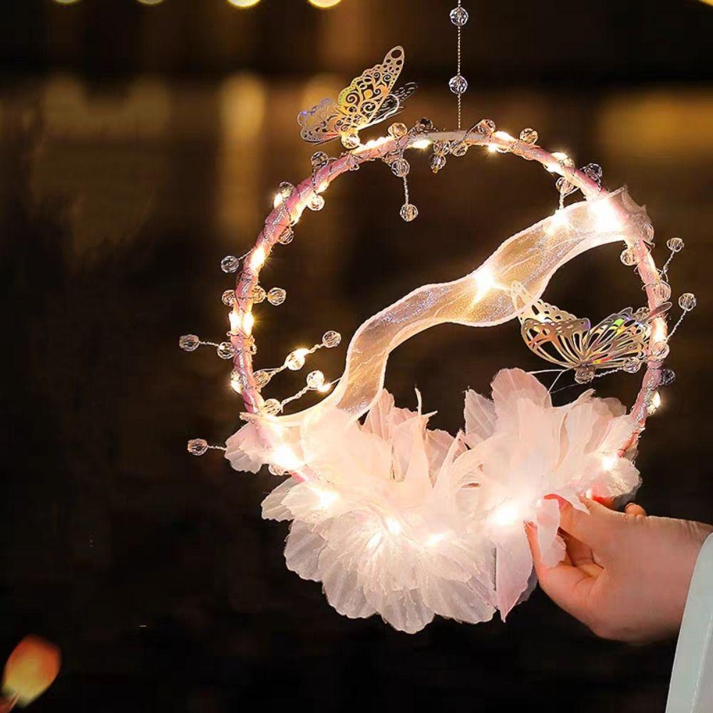 Handmade Mid-Autumn Festival Lantern DIY DIY Material Bag Light-Up Butterfly Lantern  Toy