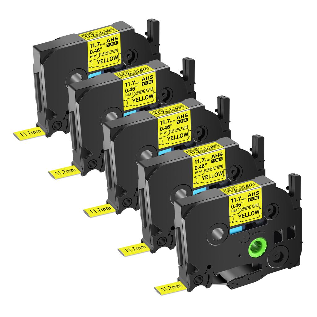 3-10PCS Heat Shrink Tubes Label Compatible for Brother HS HSe-231 Hs-631 5.8/11.7mm Label Tape For P-Touch PT-1010 Label Printer