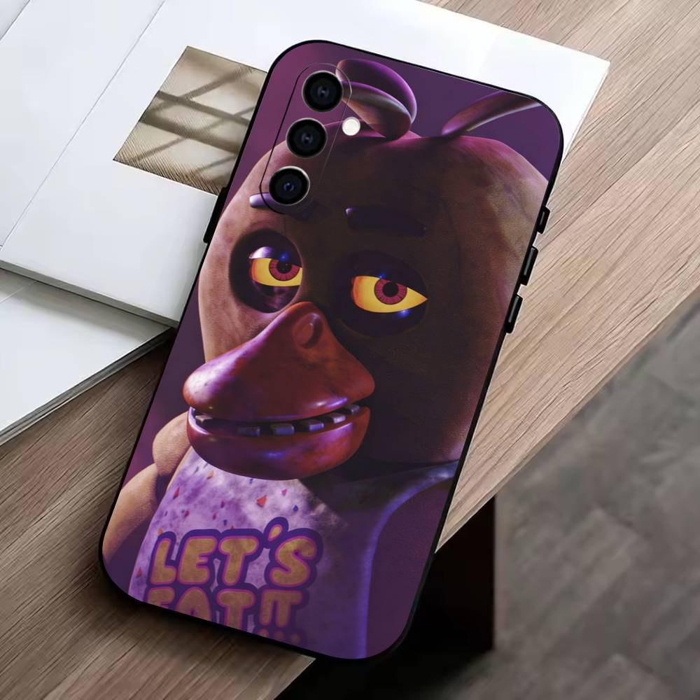 D-FNAF-T-Five-Nights-at-Freddy's Phone Case For Samsung Galaxy A73,A72,A71,A70,A53,A52,A51,Soft Silicone Black Cover