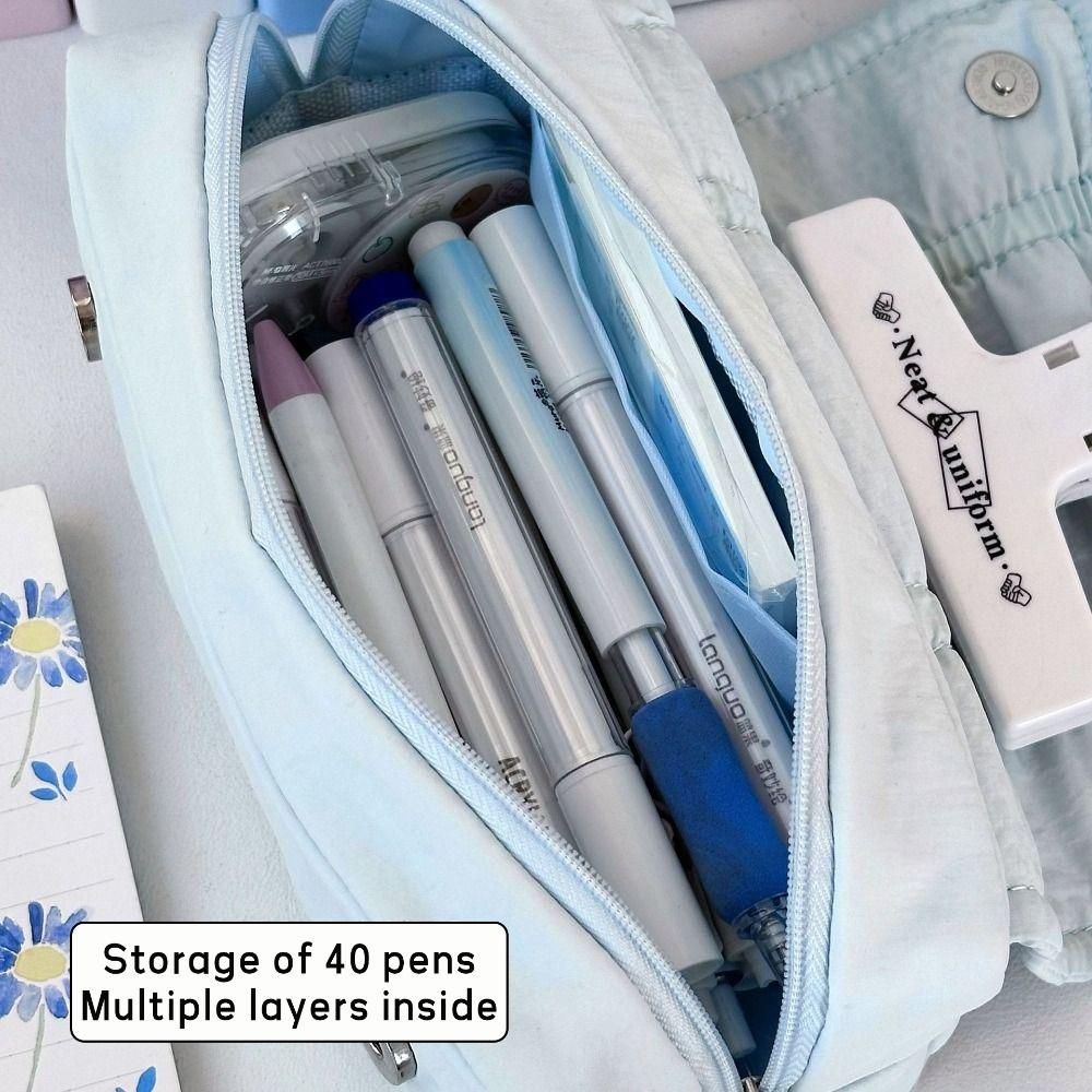 Large Capacity Pen Bag Bow Drawstring Stationery Storage Bag INS Pencil Case  Students