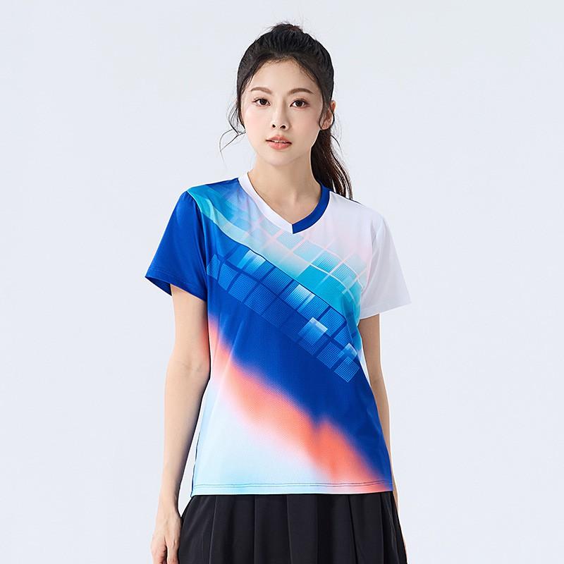 Womens Badminton Sport Set Quick-Dry Short Sleeve Top Skort Pants Training Competition Team Uniform