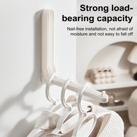 Portable Clothes Rack Hanger Organizer Strong Load-bearing Smooth Edge Foldable Design Space-Saving Closet Garment Hanger Hat Holder