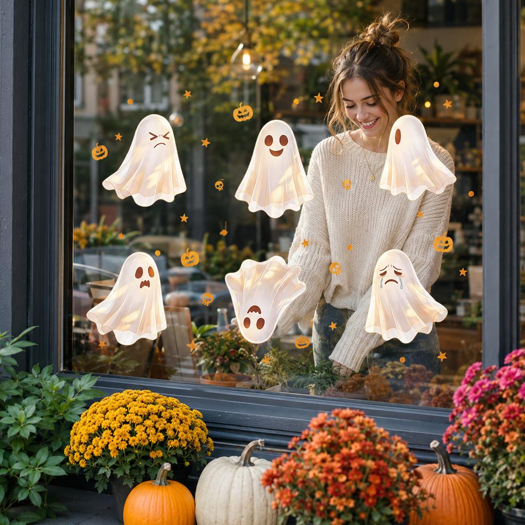 Halloween Cute Window Stickers, Stickers, Decorative Window Stickers