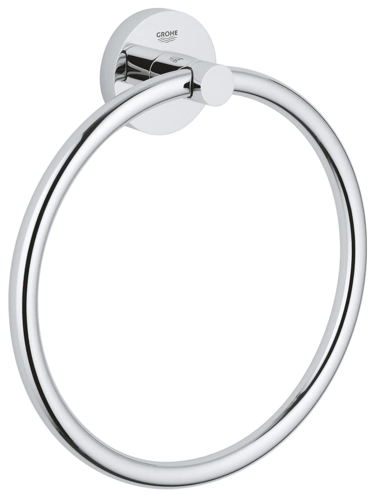 

GROHE Essentials Towel Ring, Chrome, 8 inches, 40365001
