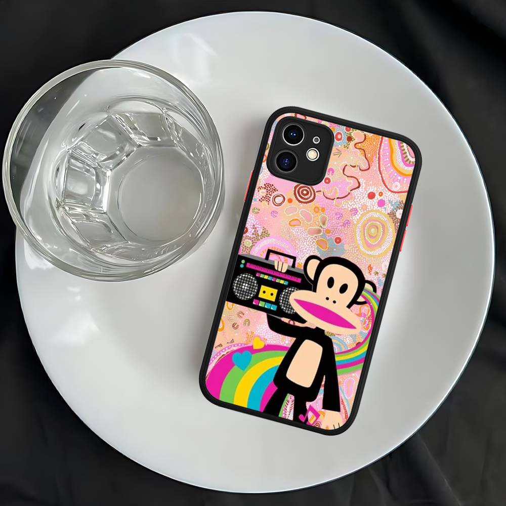 Famous Luxurious P-paul F-frank For iPhone 16 15 14 13 12 11 Pro Max X XS MAX Plus Translucent Black Phone Cover