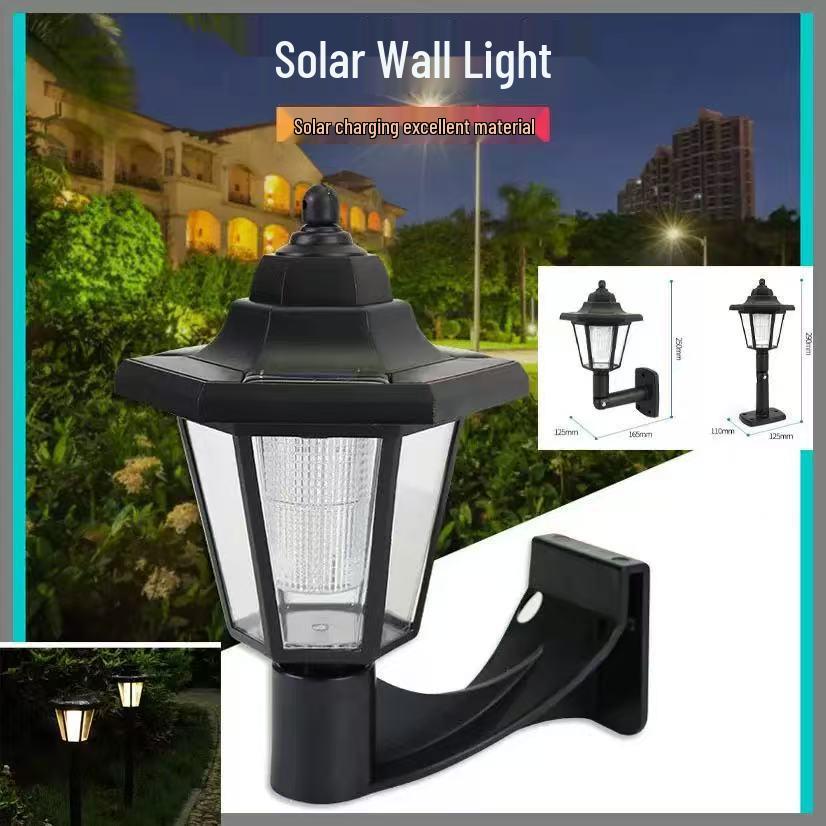 Solar Hexagonal Palace Lantern: Outdoor Garden Decorative Lamp with Wall, Ground Stake Options - New Model