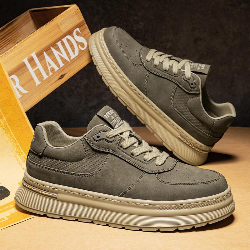 Men s Shoes Wheat Retro Workwear Board Low Cut Outdoor Thick Soled Casual 40
