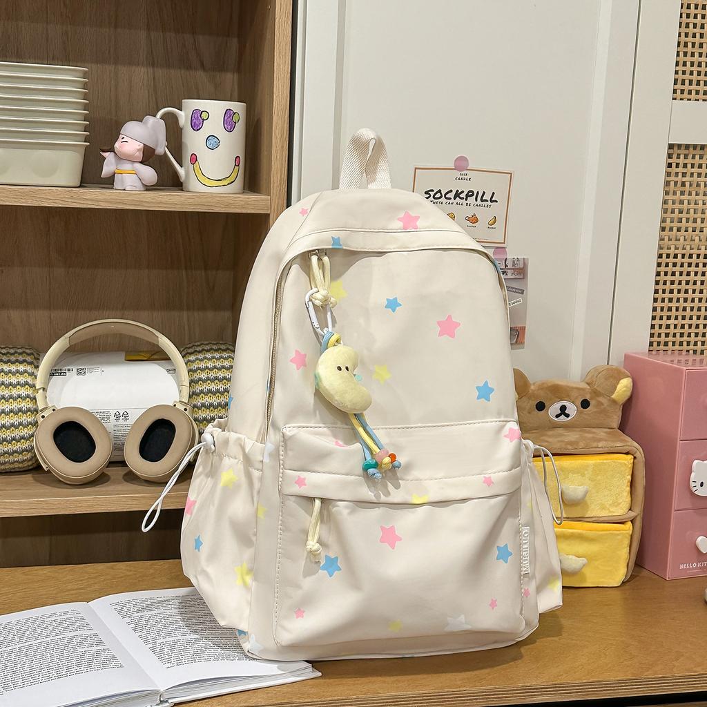Schoolbag1011 Korean Version Ins Girl Backpack Polka Dot Cute Backpack Japanese Small Fresh Student Junior High School Schoolbag Girl