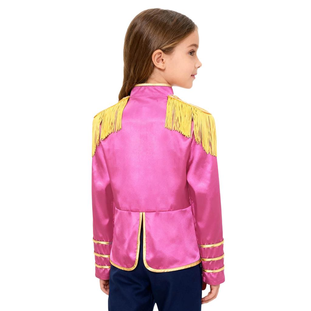 Giacca Costume Unisex per Bambini Band Rock Manica Lunga Frange Nappe Spalline Chiusura con Zip Design Diviso Cappotto