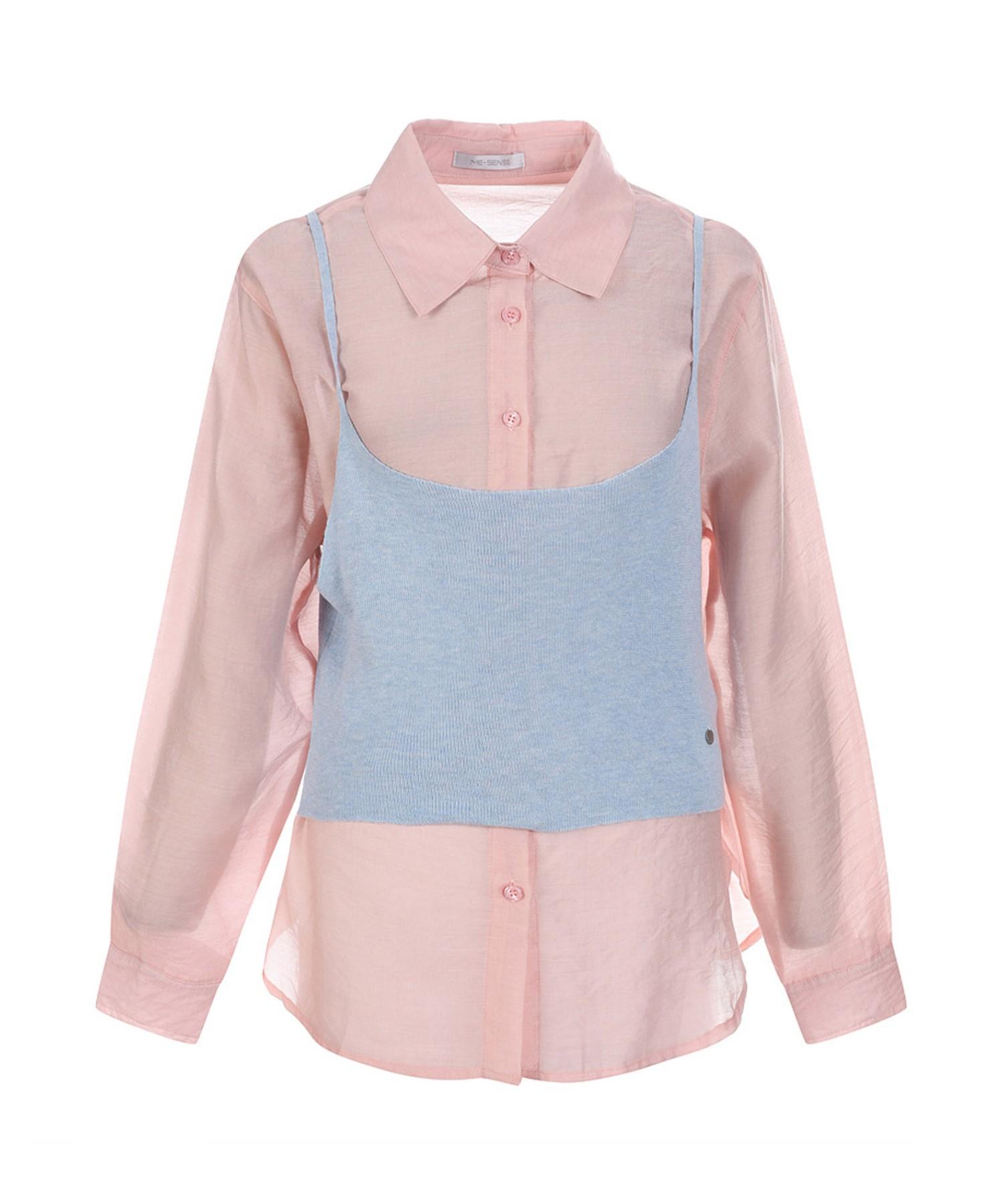 Misens Knit Bustier Summer Shirt_Mb55Blmg03Y Pink(Pk)/F(Free)