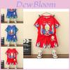 Adorable Ultraman Boys Summer Outfit Set Two Piece Short Sleeve Shorts Fashionable