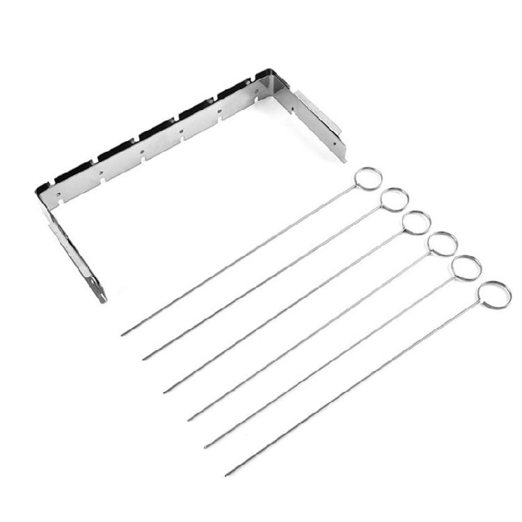 Foldable Grill Rack BBQ Skewers Barbecue Rack for Meat, Shrimp, Chicken, Veggie