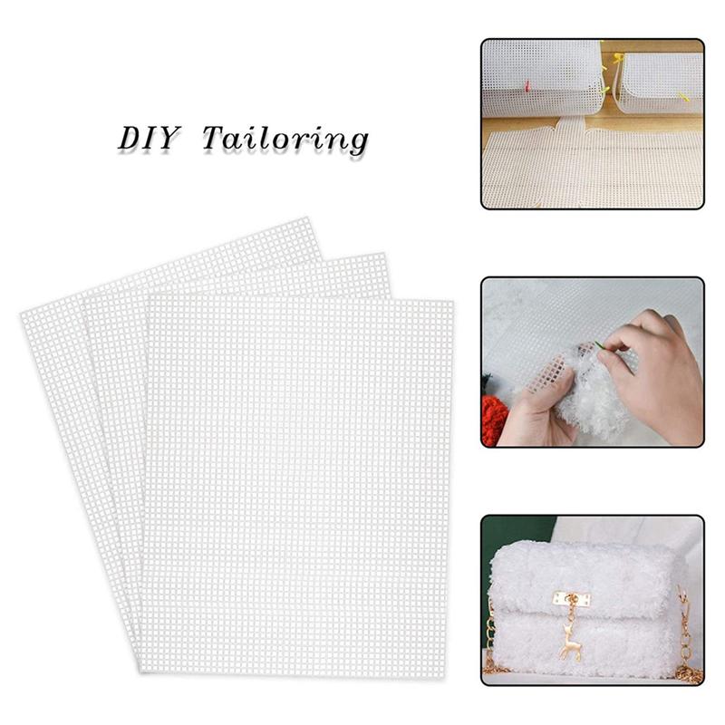 20PCS Mesh Plastic Canvas Sheets 19.6X13 Inch For Embroidery Crafting, Acrylic Yarn Crafting, Knit And Crochet Projects-B61B