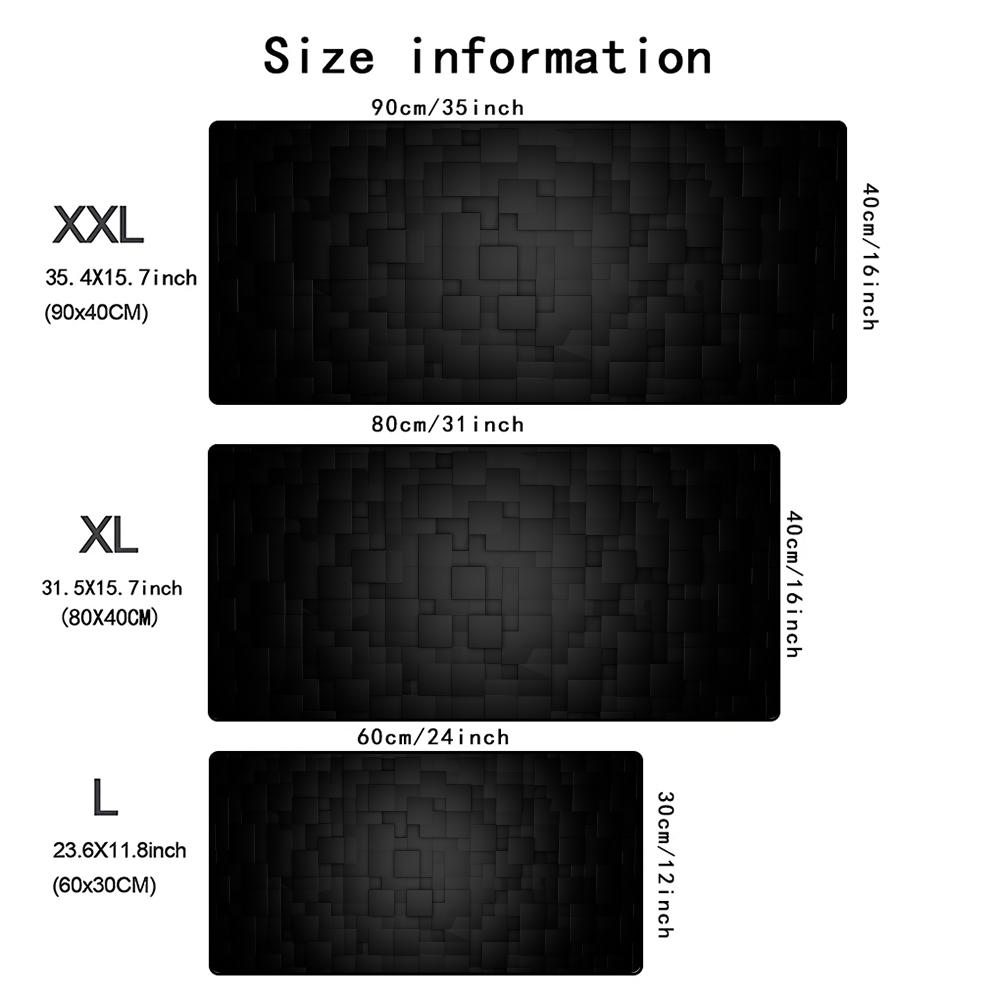 Block Art Mouse Pad XXL Computer Accessories Office Game Table Mats Rubber Anti-slip Gaming Keyboard Mousepads Desk Pads 400X900
