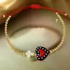 Women Bohemian Beaded Bracelet Colorful Heart Star Charms Adjustable Chain Daily Wear Vacation Holiday Gift Jewelry